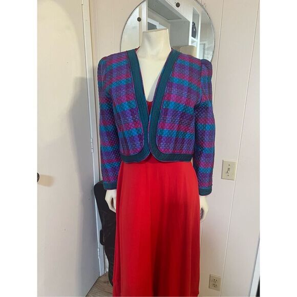 NWOT? Vintage OOAK Art to Wear Hand Woven Thai Silk Jacket S - Picture 2 of 7